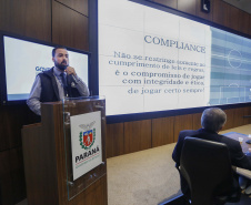 Governador Carlos Massa Ratinho Júnior durante reunião com a equipe de governo.Curitiba, 07-05-19.Foto: Arnaldo Alves / ANPr.