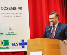 O secretário de Saude do Paraná, Carlos Alberto Gebrim Preto  (Beto Preto) na abertura do XXXV Congresso Estadual de Secretários Municipais de Saúde do Paraná, no Centro Universitário da Fundação Assis Gurgacz (FAG)  em Cascavel nesta quinta-feira (23).   Cascavel, 23/05/2019 -  Foto: Geraldo Bubniak/ANPr