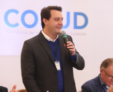 Governador Carlos Massa Ratinho Júnior participa em Gramado, na Serra Gaúcha, da reunião entre governadores, vice-governadores e secretários dos sete Estados que integram o Consórcio de Integração Sul e Sudeste (Cosud) - Gramado, RS, 25/05/2019 - Foto: Rodrigo Félix Leal/ANPr