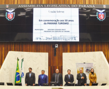 A Assembleia Legislativa homenageou nesta segunda-feira (27), em sessão solene, a Paraná Turismo, que completa 50 anos de serviços prestados ao Estado