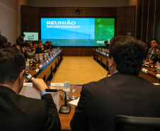 Governador Carlos Massa Ratinho Júnior, durante reunião com a equipe de governo. - Curitiba, 29/05/2019 -Foto: Geraldo Bubniak/ANPr