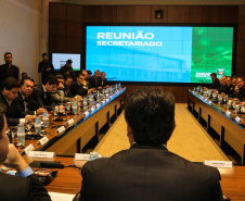 Governador Carlos Massa Ratinho Júnior, durante reunião com a equipe de governo. - Curitiba, 29/05/2019 -Foto: Geraldo Bubniak/ANPr