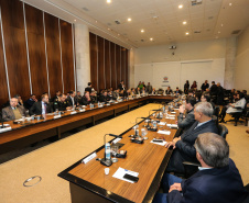 Governador Carlos Massa Ratinho Júnior, durante reunião com a equipe de governo. - Curitiba, 29/05/2019 -Foto: Geraldo Bubniak/ANPr