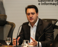 Governador Carlos Massa Ratinho Júnior, durante reunião com a equipe de governo. - Curitiba, 29/05/2019 -Foto: Geraldo Bubniak/ANPr