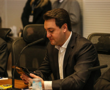 Governador Carlos Massa Ratinho Júnior, durante reunião com a equipe de governo. - Curitiba, 29/05/2019 -Foto: Geraldo Bubniak/ANPr