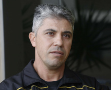 Sargento Maurício Fogaça, tese de mestrado sobre drogas.Curitiba, 31-05-19.Foto: Arnaldo Alves / ANPr.