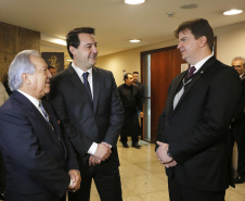 O governador Carlos Massa Ratinho Junior, participa das comemorações dos 72 anos do Tribunal de Contas do Estado. Presentes: ministro do Desenvolvimento Regional, Gustavo Canuto; entre outras autoridades.Curitiba, 03-06-19.Foto: Arnaldo Alves / ANPr.