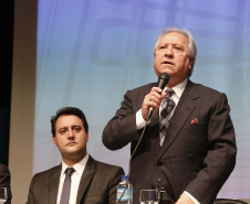 O governador Carlos Massa Ratinho Junior, participa das comemorações dos 72 anos do Tribunal de Contas do Estado. Presentes: ministro do Desenvolvimento Regional, Gustavo Canuto; entre outras autoridades.Curitiba, 03-06-19.Foto: Arnaldo Alves / ANPr.