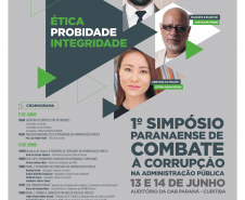 O Governo do Paraná vai abrir espaço para discutir a direção do Estado com honestidade e em busca de fortalecer a credibilidade nas instituições públicas. A Controladoria-Geral do Estado, CGE, promove em 13 e 14 de junho o I Simpósio de Combate à Corrupção na Administração Pública, com profissionais especializados.  -  Curitiba, 06/06/2019  -  Foto: Divulgação CGE