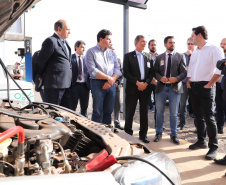 Governador carlos Massa Ratinho Junior durante encontro com o diretor - geral brasileiro da Itaipu Binacional, general Joaquin Silva e Luna  -  Foz do Iguaçu, 12/06/2019  -  Foto: Rodrigo Félix Leal/ANPr