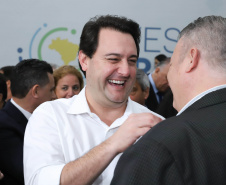 Governador Carlos Massa Ratinho Junior participa do seminário  do programa Investe Turismo, em Foz do Iguaçu. Foto: Rodrigo Felix Leal/ANPr