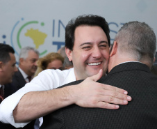 Governador Carlos Massa Ratinho Junior participa do seminário  do programa Investe Turismo, em Foz do Iguaçu. Foto: Rodrigo Felix Leal/ANPr