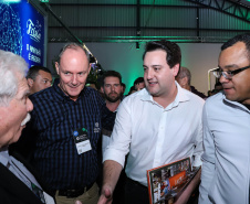 O governador Carlos Massa Ratinho Junior esteve nesta quarta-feira (12) na Digital Agro 2019, em Carambeí, nos Campos Gerais. O evento apresenta e discute as principais novidades tecnológicas para o agronegócio, como a digitalização do campo, automação, robótica, internet das coisas e Big Data. Foto: Rodrigo Felix Leal/ANPr