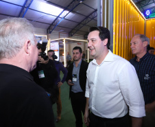 O governador Carlos Massa Ratinho Junior esteve nesta quarta-feira (12) na Digital Agro 2019, em Carambeí, nos Campos Gerais. O evento apresenta e discute as principais novidades tecnológicas para o agronegócio, como a digitalização do campo, automação, robótica, internet das coisas e Big Data. Foto: Rodrigo Felix Leal/ANPr