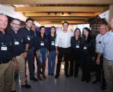 O governador Carlos Massa Ratinho Junior esteve nesta quarta-feira (12) na Digital Agro 2019, em Carambeí, nos Campos Gerais. O evento apresenta e discute as principais novidades tecnológicas para o agronegócio, como a digitalização do campo, automação, robótica, internet das coisas e Big Data. Foto: Rodrigo Felix Leal/ANPr