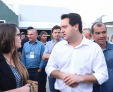 O governador Carlos Massa Ratinho Junior esteve nesta quarta-feira (12) na Digital Agro 2019, em Carambeí, nos Campos Gerais. O evento apresenta e discute as principais novidades tecnológicas para o agronegócio, como a digitalização do campo, automação, robótica, internet das coisas e Big Data. Foto: Rodrigo Felix Leal/ANPr