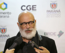 Governador Carlos Massa Ratinho Junior participa da abertura do I Simpósio Paranaense de Combate à Corrupção na Administração Pública. Na foto, o filósofo e escritor, Luiz Felipe Pondé  - Curitiba, 13/06/2019 - Foto: Jaelson Lucas/ANPr