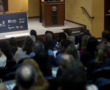 Governador Carlos Massa Ratinho Junior participa da abertura do I Simpósio Paranaense de Combate à Corrupção na Administração Pública. Na foto, o filósofo e escritor, Luiz Felipe Pondé  - Curitiba, 13/06/2019 - Foto: Jaelson Lucas/ANPr