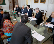 Governador Carlos Massa Ratinho Jr recebe visita do embaixador de Bangladesh Zulfiqar Rahman. -  Curitiba,17/06/2019 Foto:Jaelson Lucas / ANPr