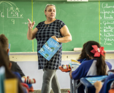 Os 1.103 alunos de 5º ano das escolas municipais que visitaram o Porto de Paranaguá neste primeiro semestre se preparam para participar do Concurso de Desenho do Projeto Porto Escola.  -  Paranaguá, 17/06/2019  -  Foto: Cláudio Neves/ANPr