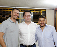O governador Carlos Massa Ratinho Junior lançou nesta quinta-feira (20), no Ginásio Moringão, em Londrina, o Japs Combate, espécie de Jogos Abertos do Paraná voltado apenas para as lutas.  -  Londrina, 20/06/2019  -  Foto: Arnaldo Alves/ANPr