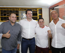 O governador Carlos Massa Ratinho Junior lançou nesta quinta-feira (20), no Ginásio Moringão, em Londrina, o Japs Combate, espécie de Jogos Abertos do Paraná voltado apenas para as lutas.  -  Londrina, 20/06/2019  -  Foto: Arnaldo Alves/ANPr