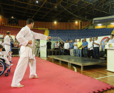 Governador Carlos Massa Ratinho Junior abre oficialmente a oitava edição dos Jogos Paradesportivos do Paraná (Parajaps), em Londrina.  -  Londrina, 20/06/2019  -  Foto: Rodrigo Félix Leal/ANPr