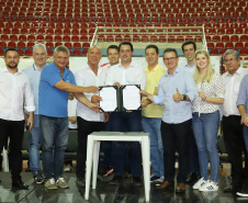 Governador Carlos Massa Ratinho Junior abre oficialmente a oitava edição dos Jogos Paradesportivos do Paraná (Parajaps), em Londrina.  -  Londrina, 20/06/2019  -  Foto: Rodrigo Félix Leal/ANPr