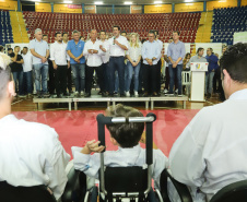 Governador Carlos Massa Ratinho Junior abre oficialmente a oitava edição dos Jogos Paradesportivos do Paraná (Parajaps), em Londrina.  -  Londrina, 20/06/2019  -  Foto: Rodrigo Félix Leal/ANPr