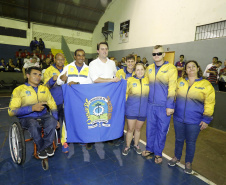 Governador Carlos Massa Ratinho Junior abre oficialmente a oitava edição dos Jogos Paradesportivos do Paraná (Parajaps), em Londrina.  -  Londrina, 20/06/2019  -  Foto: Arnaldo Alves/ANPr
