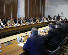 Governador Carlos Massa Ratinho Junior coordena reunião com a equipe de governo.  -  Curitiba, 25/06/2019  -  Foto: Jaelson Lucas/ANPr
