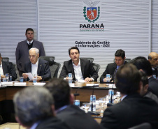 Governador Carlos Massa Ratinho Junior coordena reunião com a equipe de governo.  -  Curitiba, 25/06/2019  -  Foto: Jaelson Lucas/ANPr