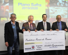 O vice-governador Darci Piana e o secretário estadual da Agricultura e do Abastecimento, Norberto Ortigara, participam nesta quinta-feira (27), em Curitiba, do lançamento do Plano Safra 2019/2020.  -  Curitiba, 27/06/2019  -  Foto: Gisele Barão/Assessoria de Imprensa Seab 