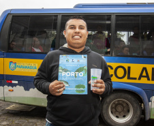Encerrando as atividades do primeiro semestre do Porto Escola, a equipe da Diretoria de Meio Ambiente da Portos do Paraná recebeu nesta quinta-feira (27) 160 alunos com necessidades especiais da Escola Municipal Eva Cavani, de Paranaguá.  -  Curitiba, 27/06/2019  -  Foto: Cládio Neves/Portos do Paraná