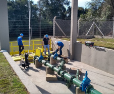 Nova captação passa a operar com aumento na capacidade de bombeamento da água. Foto: Divulgação/Sanepar