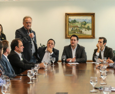 O presidente da Federação das APAEs do Estado do Paraná, Fernando Meneguetti, nesta terça-feira (02), no Palácio Iguaçu. Curitiba, 02/07/2019 -Foto: Geraldo Bubniak/ANPr