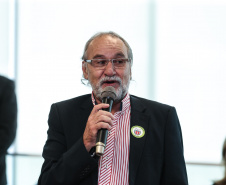 O presidente da Federação Estadual das Instituições de Reabilitação do Estado do Paraná (Febiex), Benedito Carlos Bassetti, nesta terça-feira (02), no Palácio Iguaçu. Curitiba, 02/07/2019 -Foto: Geraldo Bubniak/ANPr