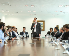 O governador Carlos Massa Ratinho Junior recebe no Palácio Iguaçu representantes das APAES para assinatura de Termo Aditivo. Curitiba, 02/07/2019  -  Foto: Rodrigo Félix Leal/ANPr