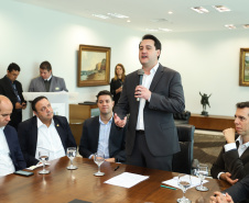 O governador Carlos Massa Ratinho Junior recebe no Palácio Iguaçu representantes das APAES para assinatura de Termo Aditivo. Curitiba, 02/07/2019  -  Foto: Rodrigo Félix Leal/ANPr