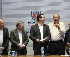 Governador Carlos Massa Ratinho Junior durante reunião com executivos da Klabin  -  Curitiba, 02/07/2019  -  Foto: Jaelson Lucas/ANPr