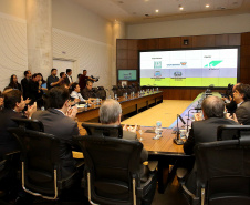 Governador Carlos Massa Ratinho Junior durante reunião com executivos da Klabin  -  Curitiba, 02/07/2019  -  Foto: Jaelson Lucas/ANPr