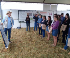 O vice-governador do Paraná, Darci Piana, e o secretário estadual da agricultura e do Abastecimento, Noberto Ortigara, visitaram nesta quarta (3) a Expotécnica, feira agropecuária realizada em Sabáudia, norte do estado. A feira, na sua 26ª edição, se destaca pela elevada presença de produtores rurais de toda a região e pelas inovações trazidas ao homem do campo.  -  Sabáudia, 03/07/2019  -  Foto: Lucas V.de Araújo/Iapar