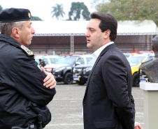 Governador Carlos Massa Ratinho Junior entrega viaturas para as polícias Militar e Civil.Foto Gilson Abreu/ANPr