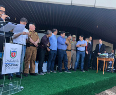 Segurança entrega viaturas e assina acordo para trabalho de presos. Foto: Divulgação/SESP