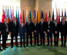 O governador Carlos Massa Ratinho Junior apresentou nesta segunda-feira (15), na sede da Organização das Nações Unidas (ONU), em Nova York, os avanços do Paraná na implantação dos Objetivos de Desenvolvimento Sustentável (ODS) e reforçou o compromisso do Estado com a Agenda 2030.Foto: Divulgação/ANPr