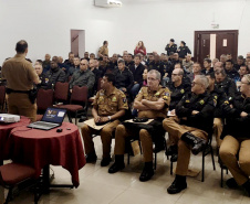 PMs participam de curso de formação do Escola Segura. Foto: Divulgação/PMPR