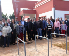 O secretário da Justiça, Família e Trabalho (Sejuf), Ney Leprevost, entregou o Centro de Referência da Assistência Social (Cras) de Ariranha do Ivaí, no norte central do estado.Foto: Divulgação/SEJUF