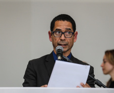 O governador Carlos Massa Ratinho Júnior dá posse a mais de 90 peritos oficiais, no Palácio Iguaçu. Os profissionais integrarão o efetivo da Polícia Científica do Paraná e, após formação, serão distribuídos no Estado, conforme a necessidade. Secretario da Segurança Publica do Paraná,   Romulo Marinho Soares. Curitiba, 22/07/2019 -Foto: Geraldo Bubniak/ANPr