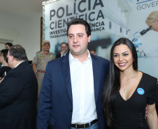 O governador Carlos Massa Ratinho Júnior dá posse a mais de 90 peritos oficiais, no Palácio Iguaçu. Os profissionais integrarão o efetivo da Polícia Científica do Paraná e, após formação, serão distribuídos no Estado, conforme a necessidade. Curitiba, 22/07/2019 -Foto: Rodrigo Felix Leal/ANPr