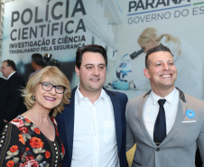 O governador Carlos Massa Ratinho Júnior dá posse a mais de 90 peritos oficiais, no Palácio Iguaçu. Os profissionais integrarão o efetivo da Polícia Científica do Paraná e, após formação, serão distribuídos no Estado, conforme a necessidade. Curitiba, 22/07/2019 -Foto: Rodrigo Felix Leal/ANPr